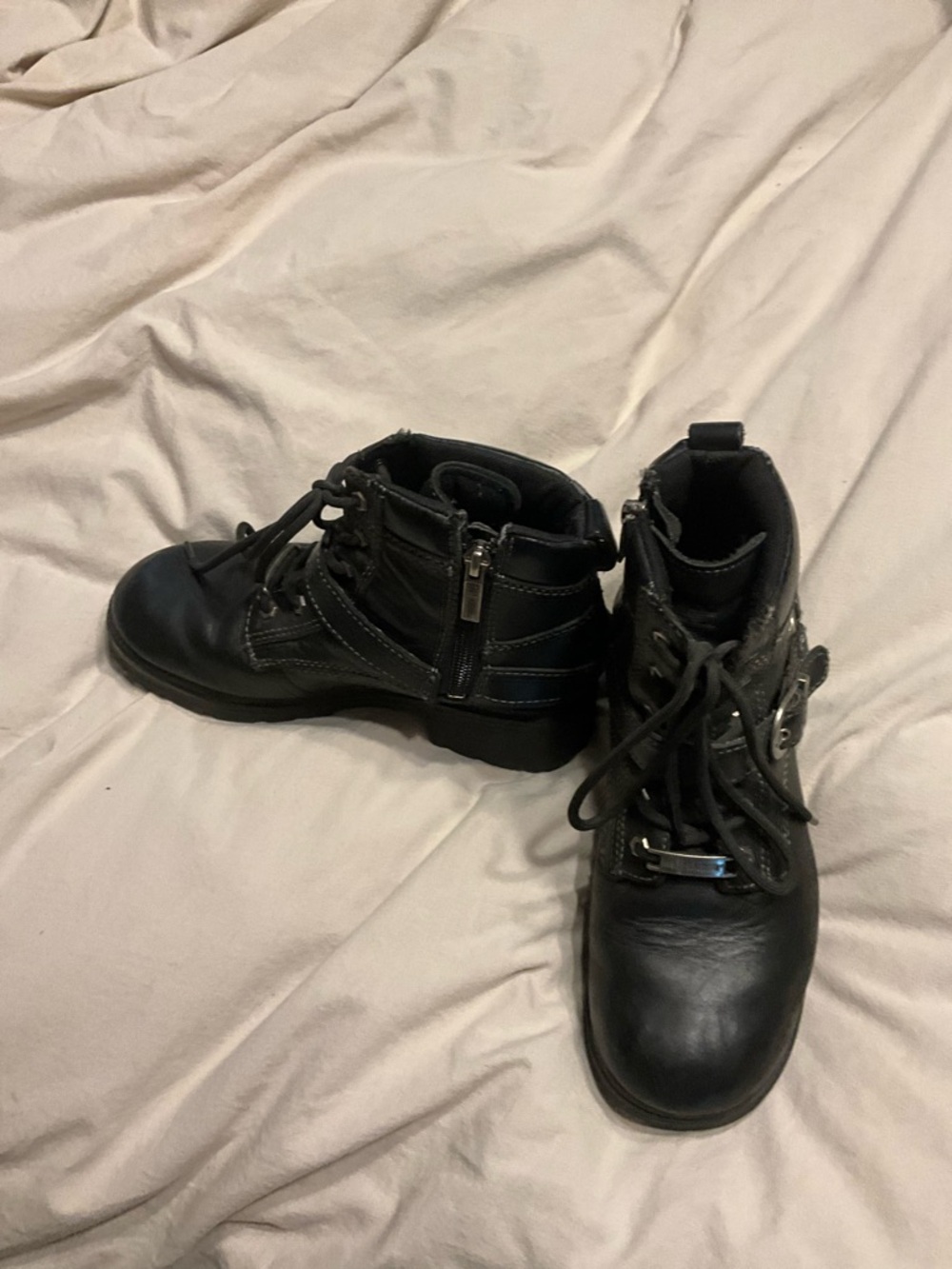 Harley-Davidson Logo Black Motorcycle Boots 🖤🏍️